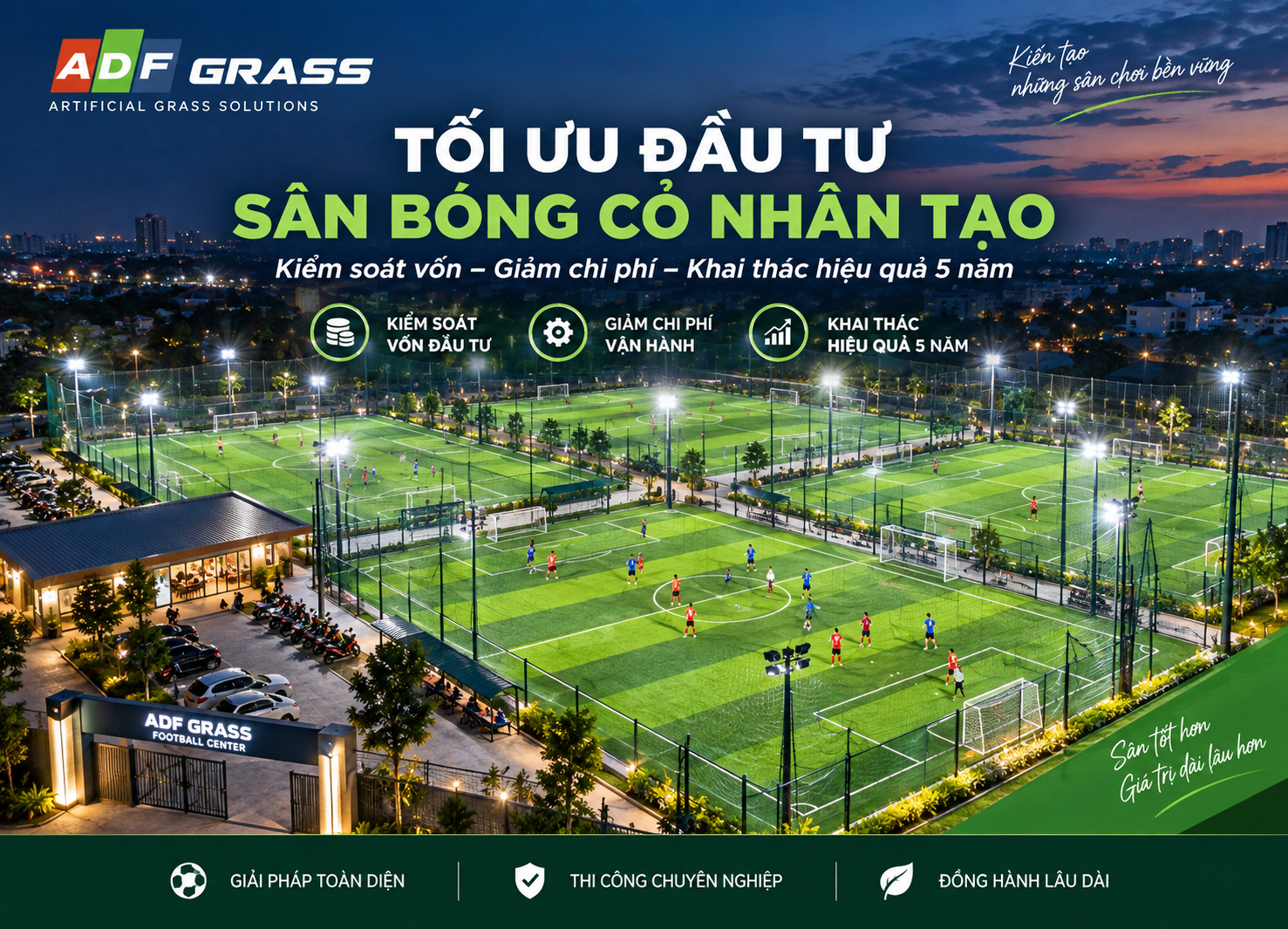 Đầu Tư Sân Bóng Cỏ Nhân Tạo | Tối Ưu Chi Phí 5 Năm